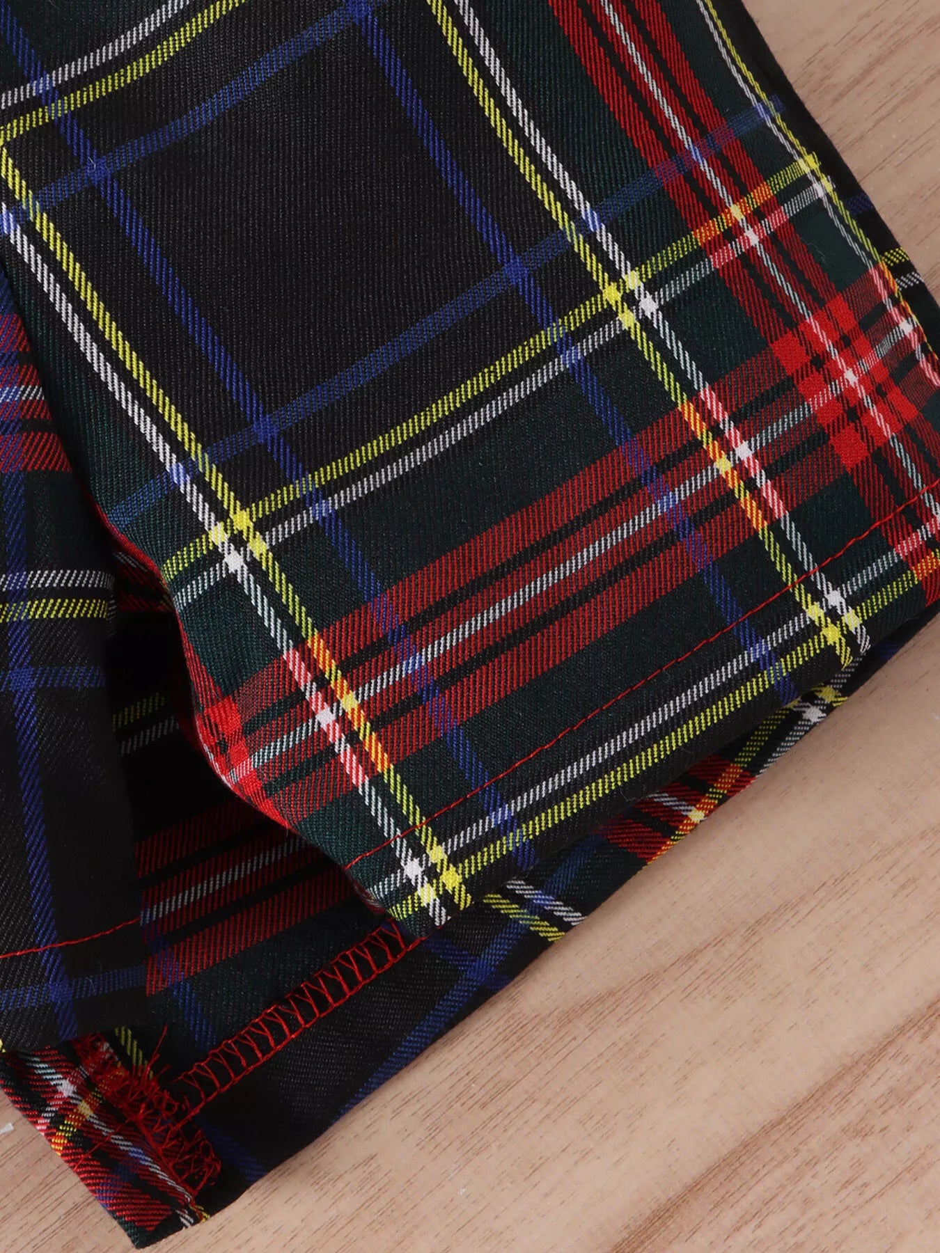 Children's Ribbed Knit Top & Plaid Skirt Set - Farnelli