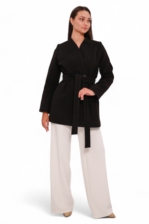 Black Opera Cashmere Blend Overcoat by Alaska® Outerwear Company, featuring a tailored fit and classic design.