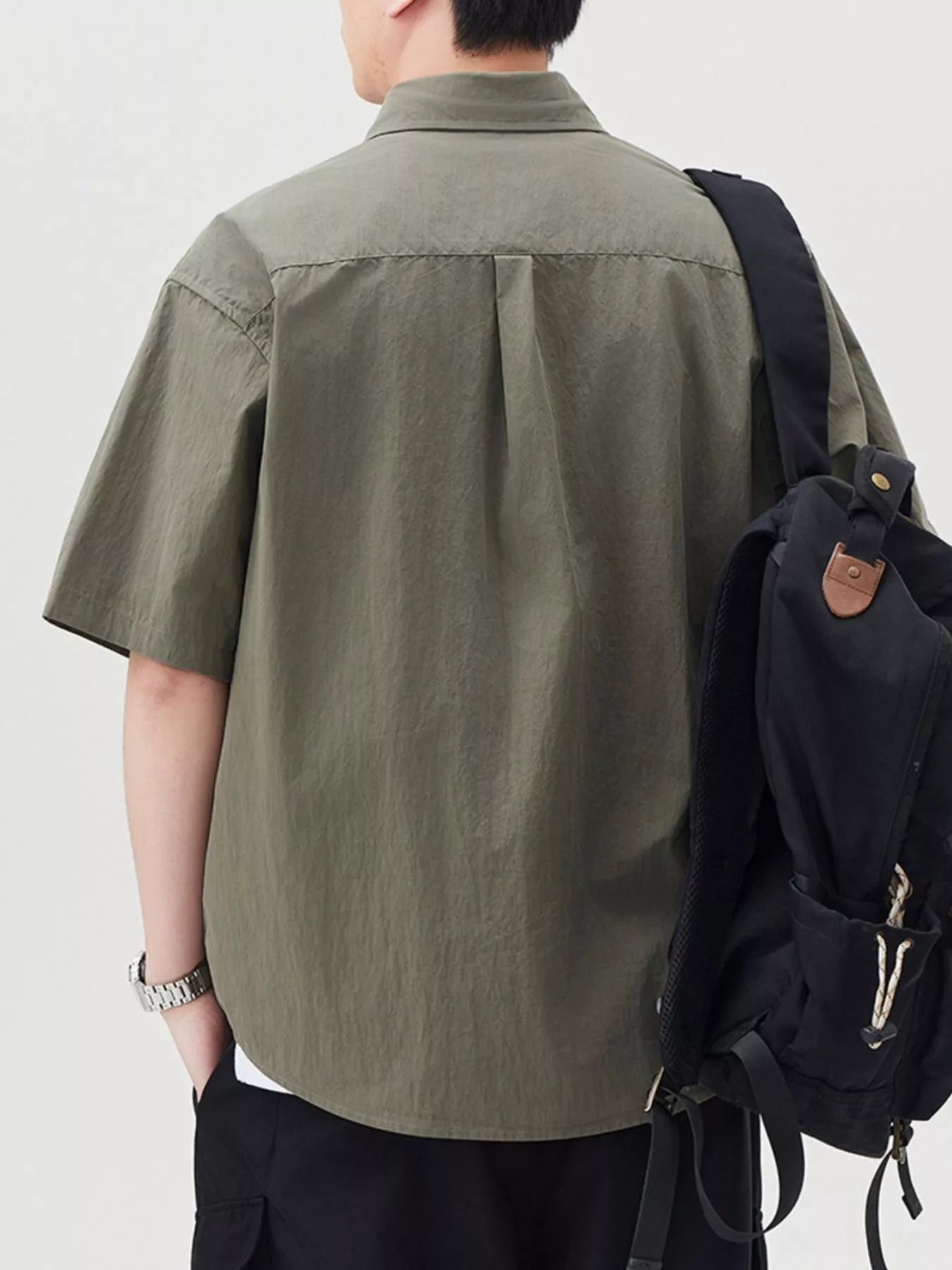 Men's Button Up Short Sleeve Shirt - Farnelli