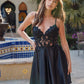 Juliet JT940R Dress V-Neck Leaf Lace Corset Bodice Satin Skirt