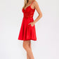 Juliet JT940R Dress V-Neck Leaf Lace Corset Bodice Satin Skirt