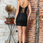 Juliet JT941R Dress Fitted Cocktail Gown with Leaf Lace Corset Bodice