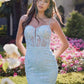 Juliet JT941R Dress Fitted Cocktail Gown with Leaf Lace Corset Bodice