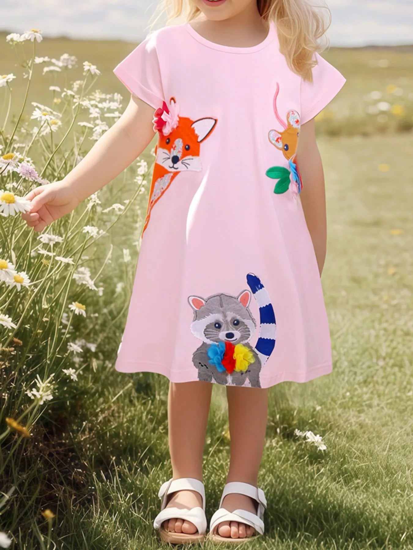 Children's Cartoon Animal Casual Dress - Farnelli