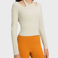 Millennia Halter Neck Long Sleeve Sporty Top - Farnelli