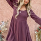 And The Why Back Lace Button Down Detail Bell Sleeve Dress - Farnelli
