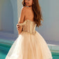 Juliet JT947L Short Off the Shoulder Homecoming A-Line Dress