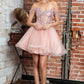 Juliet JT947L Short Off the Shoulder Homecoming A-Line Dress