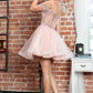 Juliet JT947L Short Off the Shoulder Homecoming A-Line Dress