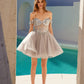 Juliet JT947L Short Off the Shoulder Homecoming A-Line Dress