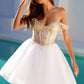 Juliet JT947L Short Off the Shoulder Homecoming A-Line Dress