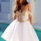Juliet JT947L Short Off the Shoulder Homecoming A-Line Dress