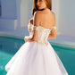 Juliet JT947L Short Off the Shoulder Homecoming A-Line Dress
