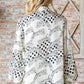 First Love Tiger Print Collared Neck Long Sleeve Satin Shirt - Farnelli