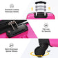HouseOfZazla 4-piece hardshell luggage set with TSA locks and spinner wheels in multiple colors