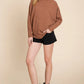 BOMBOM Drop Shoulder Long Sleeve Knit Top - Farnelli