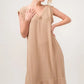 And The Why Washed Cotton Gauze Fringe Detail Tiered Dress - Farnelli