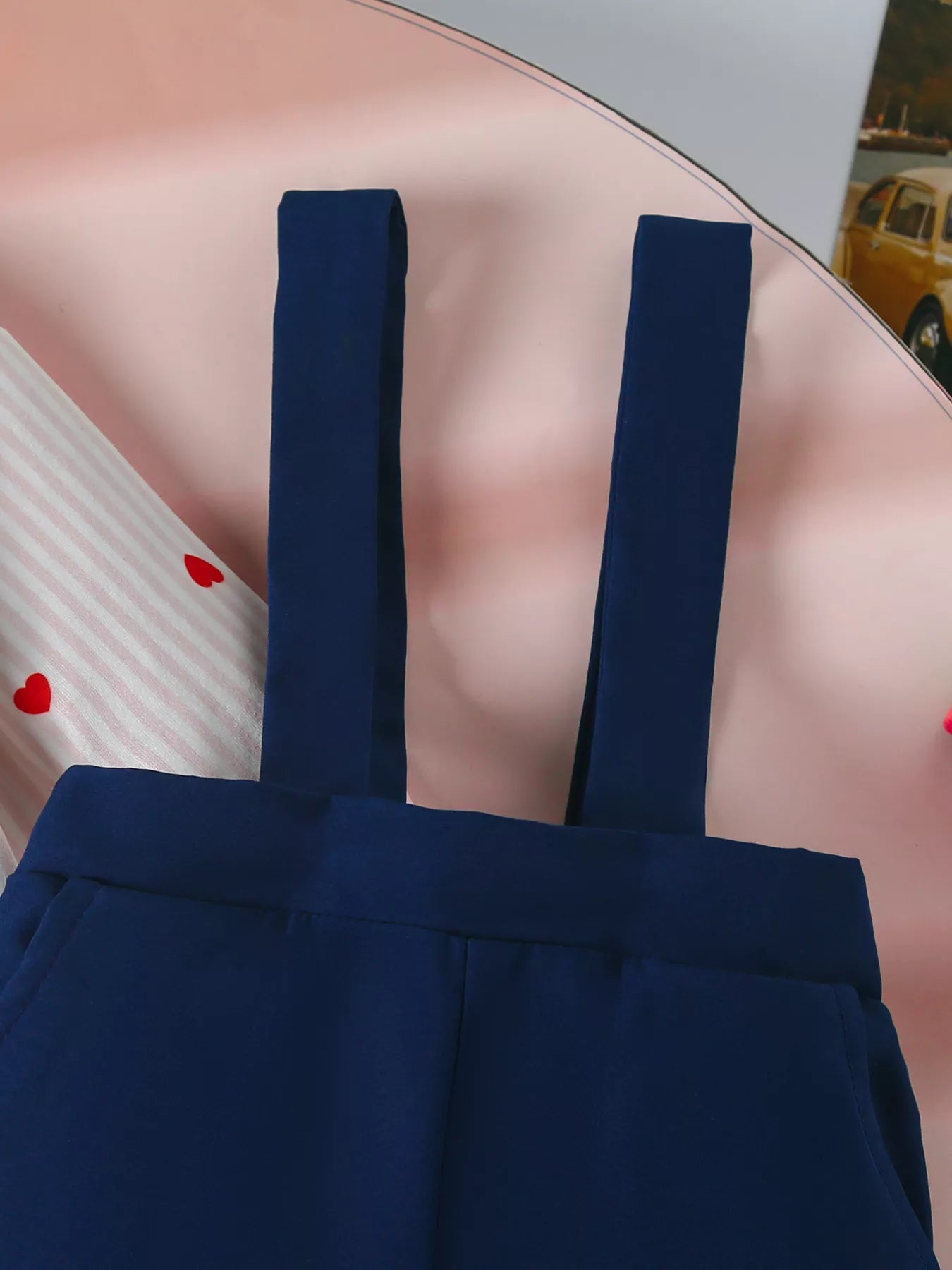 Children's Heart Print Bodysuit & Suspender Pants Set - Farnelli