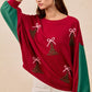 BiBi Christmas Theme Tree Embroidered Sweater - Farnelli