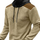 Men's Full Size Drawstring Contrast Shoulder Panels Hoodie Plus Size - Farnelli