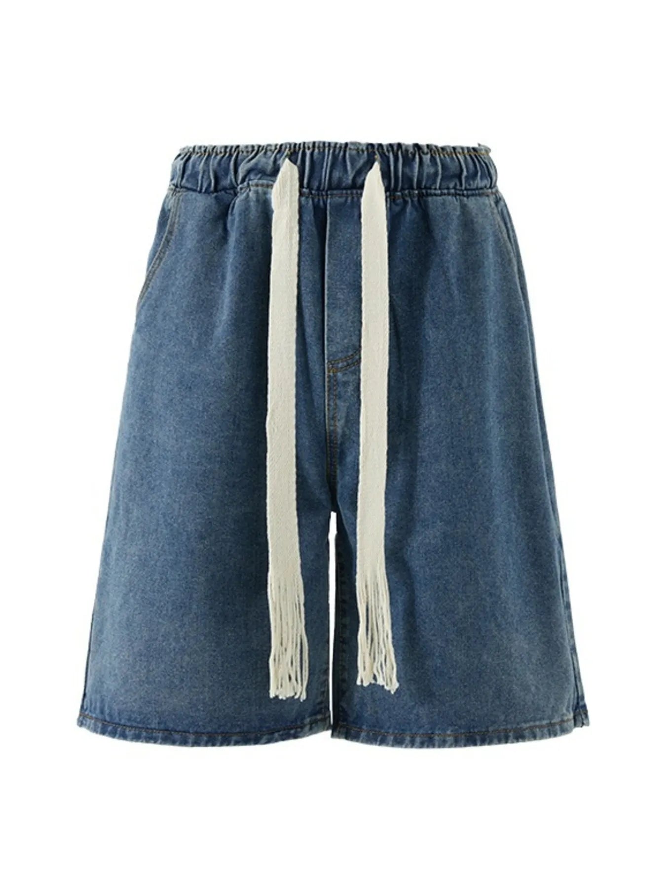 Men's Plus Size Loose Fit Wash Denim Shorts - Farnelli