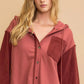 Umgee Washed French Terry Shacket - Farnelli