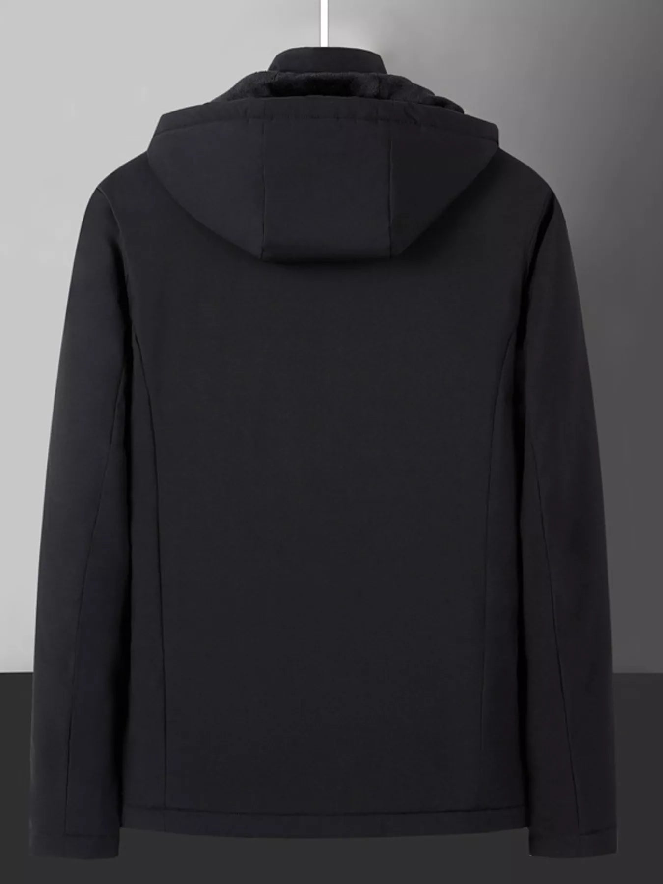 Men's Plus Size Warm Fleece Lined Hooded Winter Coat - Farnelli