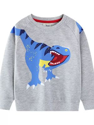 Children's Dinosaur Crew Neck Sweatshirt - Farnelli