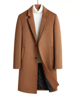 Men's Plus Size Classic Button Up Overcoat - Farnelli