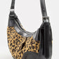 Fame Leopard Print Half Moon Shoulder Bag - Farnelli
