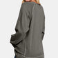Zenana Round Neck Long Sleeve Sweatshirt - Farnelli