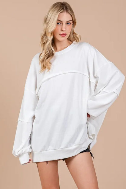 Ces Femme Exposed Seam Long Sleeve Sweatshirt - Farnelli