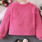 Children's Love Round Neck Fuzzy Sweatshirt - Farnelli