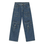 Mid Rise Men's Jeans with Cargo Pockets - Farnelli