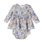 Vintage Floral Skirted Baby Girl Bamboo Bodysuit