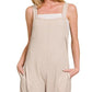Zenana Knit Waffle Wide Leg Overalls - Farnelli