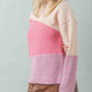 VERY J Color Block Long Sleeve Sweater - Farnelli