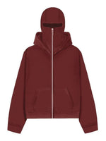 Men's Zip Up Long Sleeve Hoodie with Mask - Farnelli