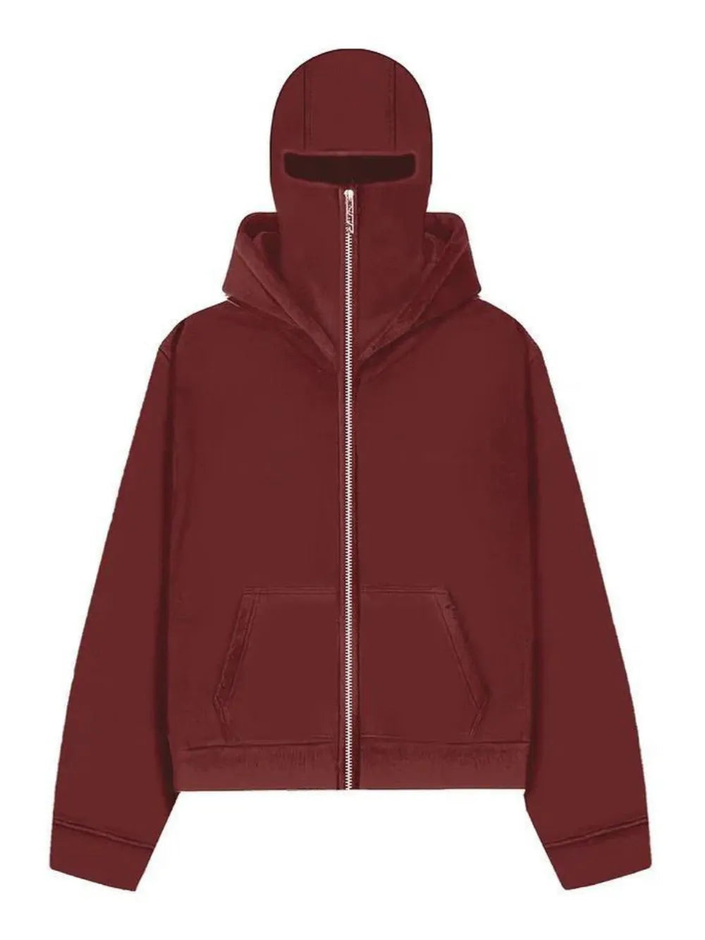 Men's Zip Up Long Sleeve Hoodie with Mask - Farnelli