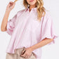 Mittoshop Button Down Striped Puff Sleeve Shirt - Farnelli