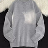 Men's Button Detail Long Sleeve Sweater - Light Gray