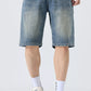 Men's Washed Loose Fit Denim Shorts - Farnelli