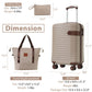 HouseOfZazla khaki 3-piece hard case luggage set with 360° spinner wheels