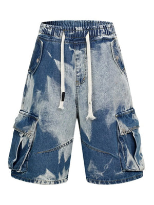 Men's Drawstring Cargo Denim Shorts - Farnelli