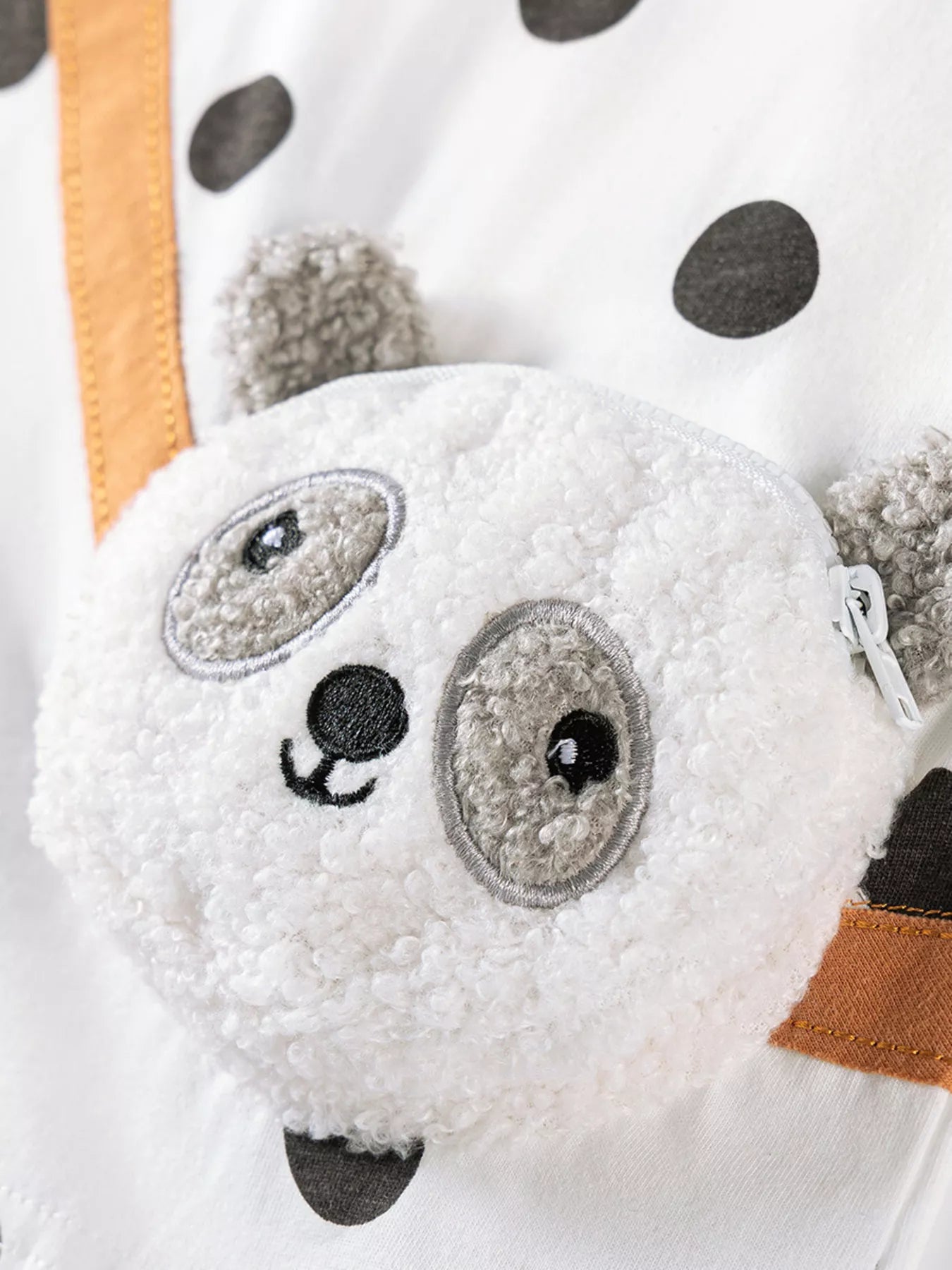 Children's Panda Plush Bag Polka Dot Outfit Set - Farnelli