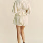 Davi & Dani Batwing Sleeve Waist Belt Romper - Farnelli