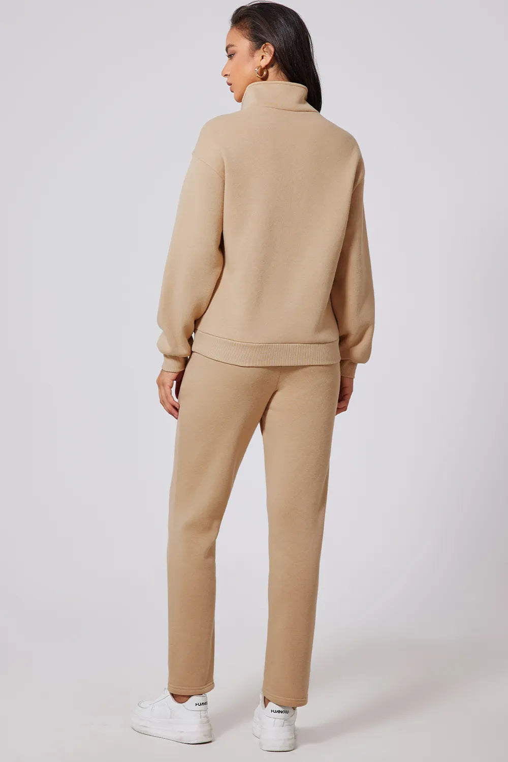 Half Snap Turtleneck Top and Pants Active Set - Farnelli