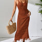 Openwork Scoop Neck Cover-Up Dress - Farnelli
