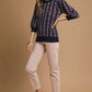 Umgee Jacquard Knit Puff Sleeve Sweater - Farnelli
