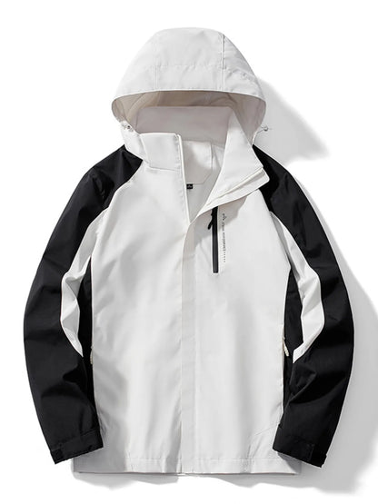 Men's Plus Size Waterproof Hooded Outdoor Jacket - Farnelli